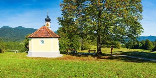 Maria Rast Chapel, Buckelwiesen between Mittenwald and Krün, Werdenfelser Land, Upper Bavaria,