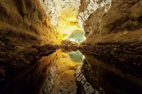 Cueva de los Verdes, lava tube, Lanzarote, Canary Islands, Spain ICueva de los Verdes, lava tube,