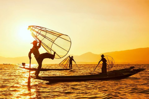 Vintage retro effect filtered hipster style image of Myanmar travel attraction. Traditional Burmese
