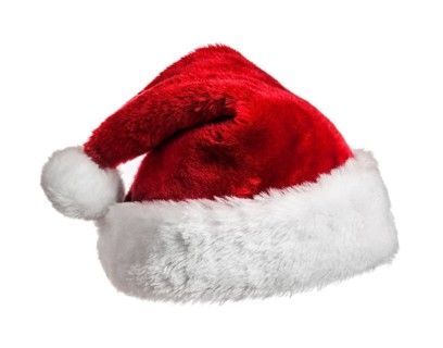 Santa Claus hat isolated on white background