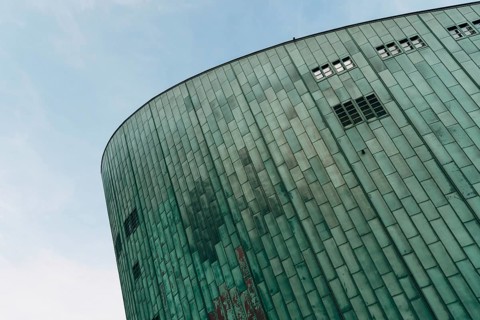 Amsterdam, Netherlands, May 6, 2022: The Nemo Museum of Science, designed by Renzo Piano architect.