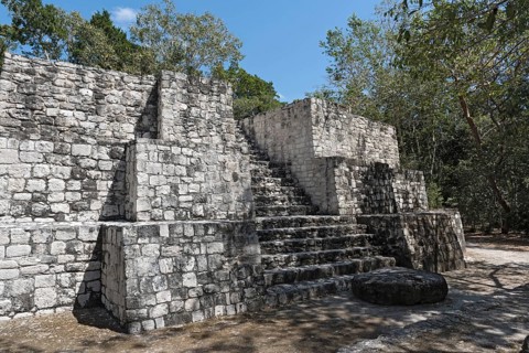 The ruins of the ancient Mayan city of calakmul, campeche, Mexico, Central America
