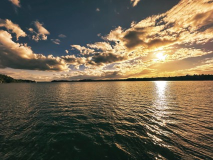 Sunset at Scharmützelsee, Bad Saarow, Brandenburg, Germany, Europe