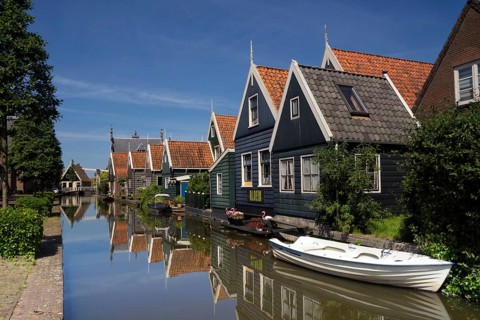 De Rijp is a Dutch village with typical Zaan style timbered houses