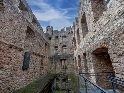 Auerbach Castle on the Bergstrasse, castle ruins, Bensheim, Hesse, Germany, Europe