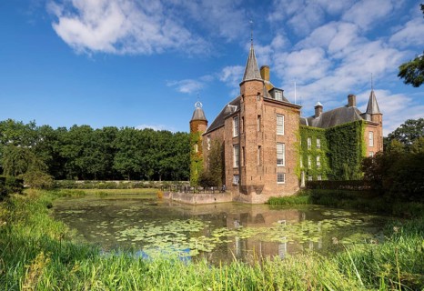 Zuylen Castle with its decorative garden is a Dutch castle at the village of Oud-Zuilen just north