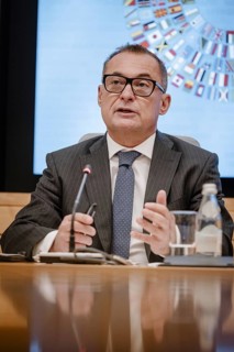 President of the Federal Bank, Dr Joachim Nagel, photographed during the joint press conference