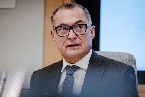 President of the Federal Bank, Dr Joachim Nagel, photographed during the joint press conference