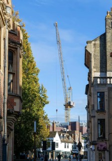 Liebherr 160 HC-L 8/16 Litronic Luffing Jib Crane tower crane, Cambridge, Cambridgeshire, England,