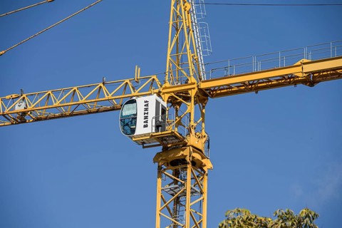 Construction crane from Banzhaf, Berlin, Germany, Europe