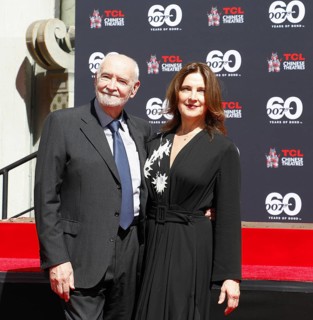 James Bond 60th anniversary celebration. Producers Michael G. Wilson and Barbara Broccoli place