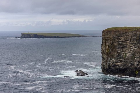 Cliff, at the back of the Brough of Birsay, Mainland Orkney, Scotland, Great Britain