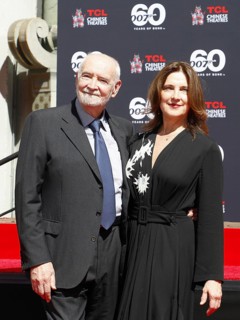 James Bond 60th anniversary celebration. Producers Michael G. Wilson and Barbara Broccoli place