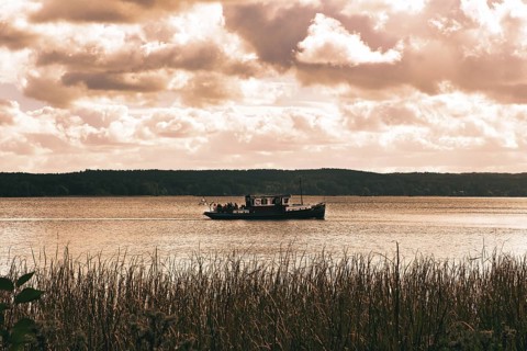Sunset at Scharmützelsee, Bad Saarow, Brandenburg, Germany, Europe