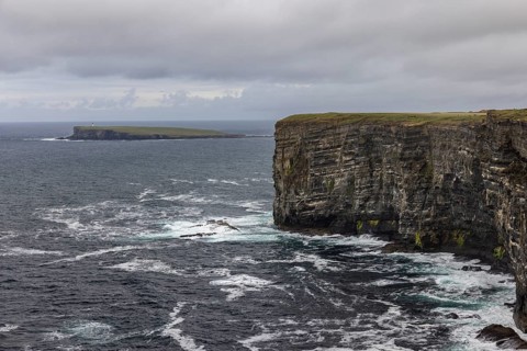 Cliff, at the back of the Brough of Birsay, Mainland Orkney, Scotland, Great Britain
