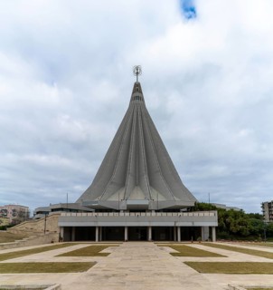 Syracuse, Italy, 28 December, 2023: view of the Madonna delle Lacrime Cathedral in downtown