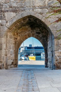 The walled medieval town of Concarneau. Finistere, Brittany, France, Europe