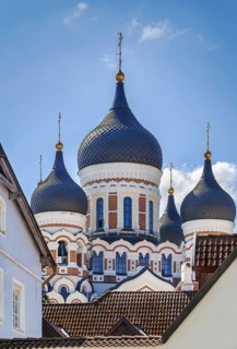 Alexander Nevsky Cathedral is an orthodox cathedral in the Tallinn Old Town, Estonia. Domes