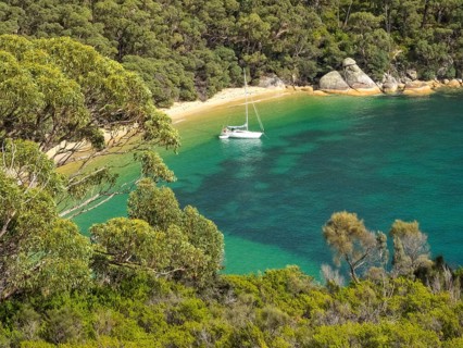 Refuge Cove provides safe anchorage for those sailing through and around the southern coast of