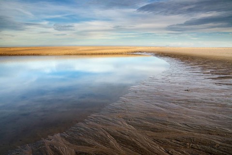 The Maasvlakte beach near the port of Rotterdam