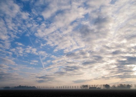 Nature along the A6 highway near the Dutch town Emmeloord