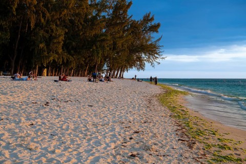 Sunset, Flic en Flac Beach, beach, west coast, Indian Ocean, island, Mauritius, Africa
