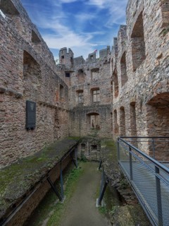 Auerbach Castle on the Bergstrasse, castle ruins, Bensheim, Hesse, Germany, Europe