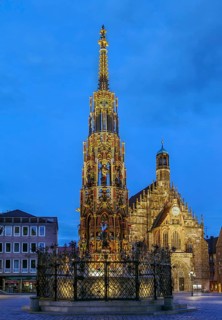 Schoner Brunnen (Beautiful fountain) is a 14th-century fountain located on Nuremberg's main market