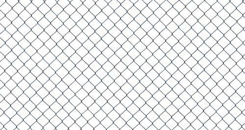 High Resolution Isolated Chain-Link (Or Wire Net Or Wire-Mesh) Fence On A White Background
