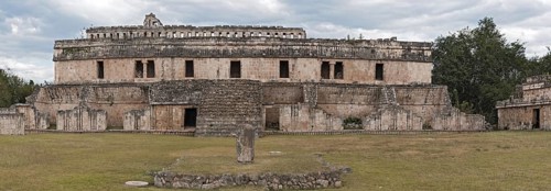 The ruins of the ancient Mayan city of Kabah, Yucatan, Mexico, Central America