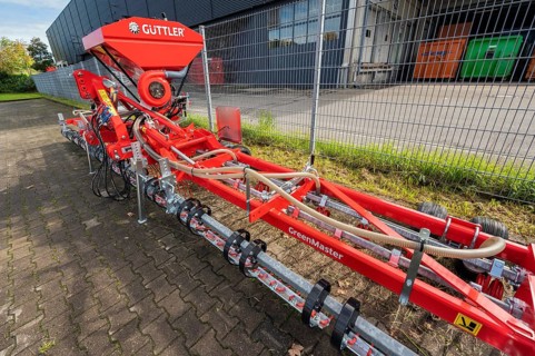 Güttler Landtechnik GreenMaster machine in the machine park at BayWa AG Baustoffe, Kempten, Allgäu,