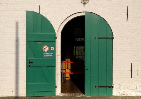 Entrance of the Kilsdonkse watermill near the Dutch village Dinther