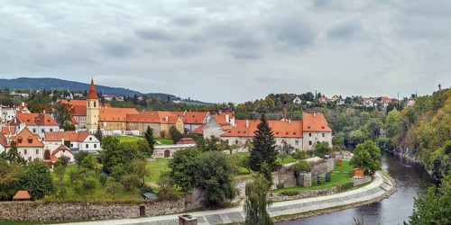 View of Minorite Monastery in Cesky Krumlov, Czech republic