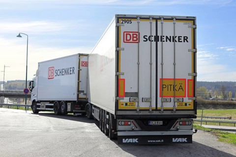 Temperature controlled long transport for DB Schenker deliveries with truck and VAK refrigerated