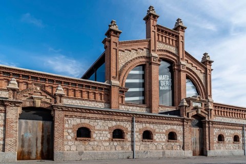 Madrid, Spain, December 9, 2019: Matadero cultural center in Madrid Rio. Matadero Madrid is a