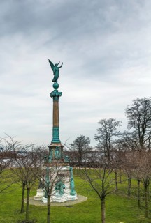 Angel Of Peace Statue on the waterfront in Copenhagen, Denmark, Europe