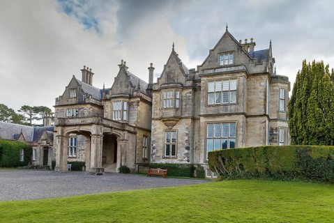 Muckross House is located between two of the lakes of Killarney in County Kerry, Ireland, Europe