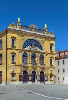 Croatian National Theatre building in Split. Originally opened in 1893