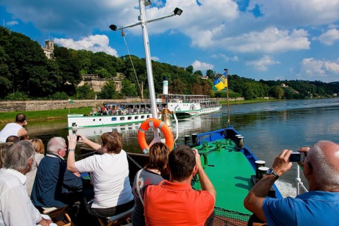 Steamboat trip on the Elbe in Dresden