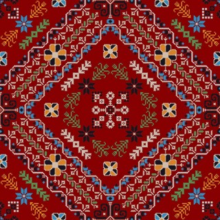 Traditional Latvian embroidery seamless pattern, vector illustration