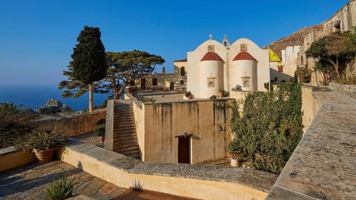 Interior, Chapel, Preveli, Orthodox Monastery, South Coast, Rethimnon Province, Crete, Greece,