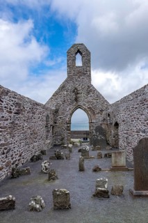 Ruined Church of St Michael Ballinskelligs Priory, Ballinskelligs Abbey, Ruin, Ireland, County