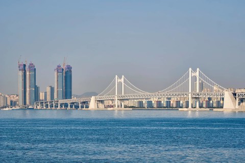Gwangan Bridge in Busan, South Korea, Asia