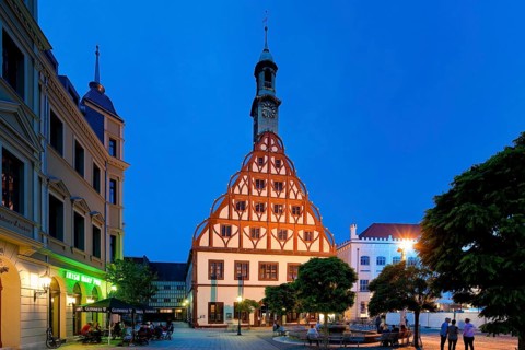 Zwickau Gewandhaus: landmark of the city, built in 1522-1525 in late Gothic style, with Renaissance