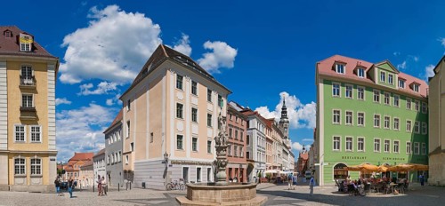 Görlitz Old Town with St George's Fountain
