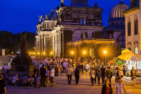 Brühl's Terrace for the city festival in Dresden