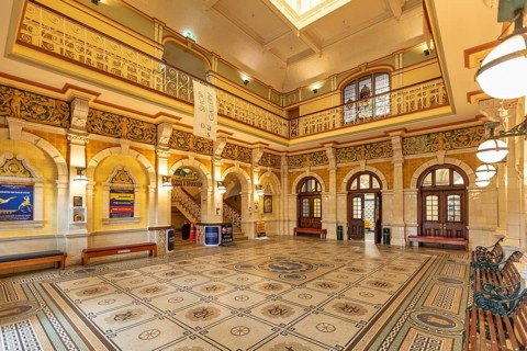Bahnhof, Dunedin, Otago, Neuseeland