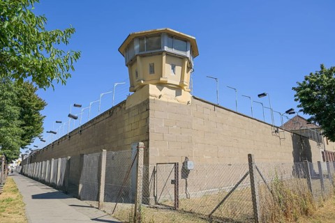 Watchtower, Stasi Memorial, Genslerstraße, Hohenschönhausen, Lichtenberg, Berlin, Germany, Europe