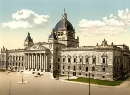 The Imperial Court in Leipzig in Saxony, Germany, around 1900, Historic, digitally restored