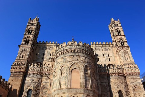 City of Palermo, the Cathedral Maria Santissima Assunta, the east side shows the original character